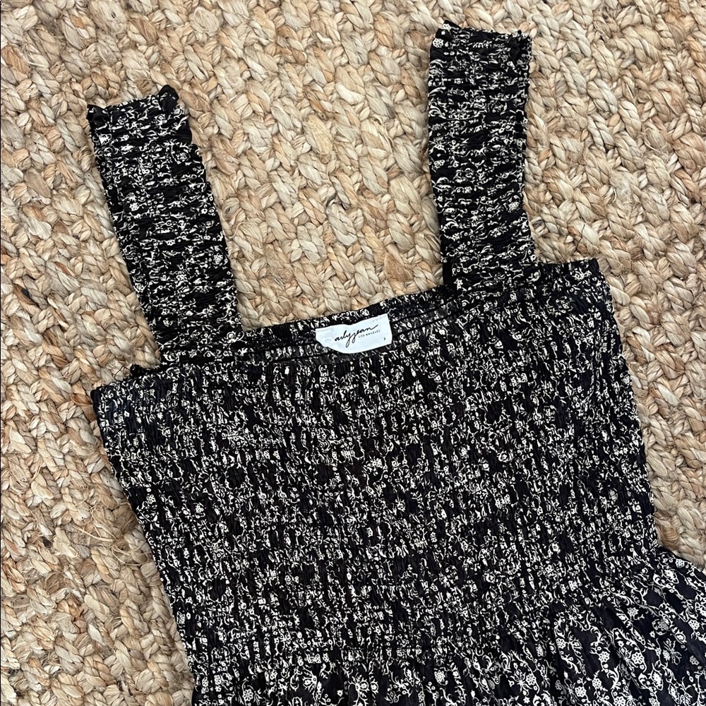 Carly Jean Los Angeles Black and Cream Keira Dress
